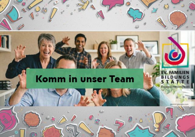 Ein Team von Menschen in einem Büro, lachend, Designbild zu einer Stellenbeschreibung